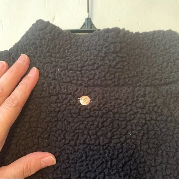 CALIA black Sherpa textured zip up coat - Picture 7 of 9